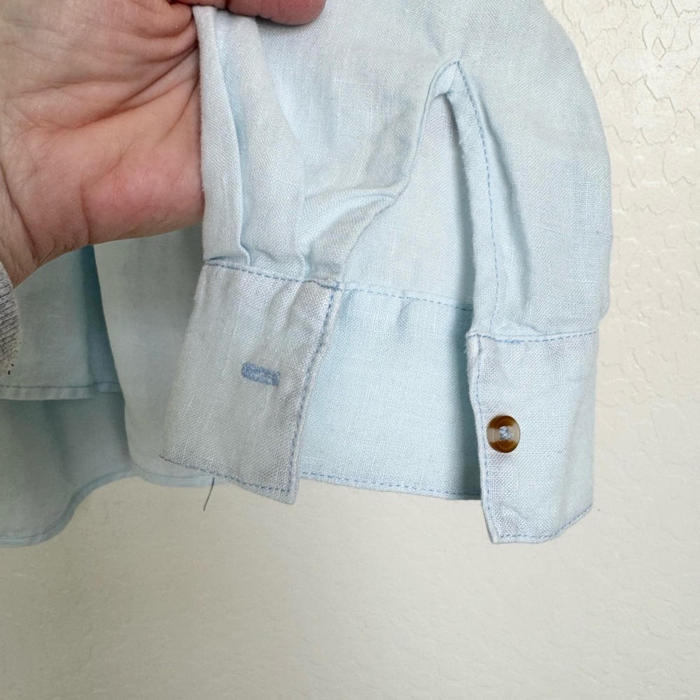 Anthropologie Holding Horses McKenzie Linen Top Light Blue Size Extra Small - Picture 5 of 7